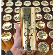 copo metalizado dourado